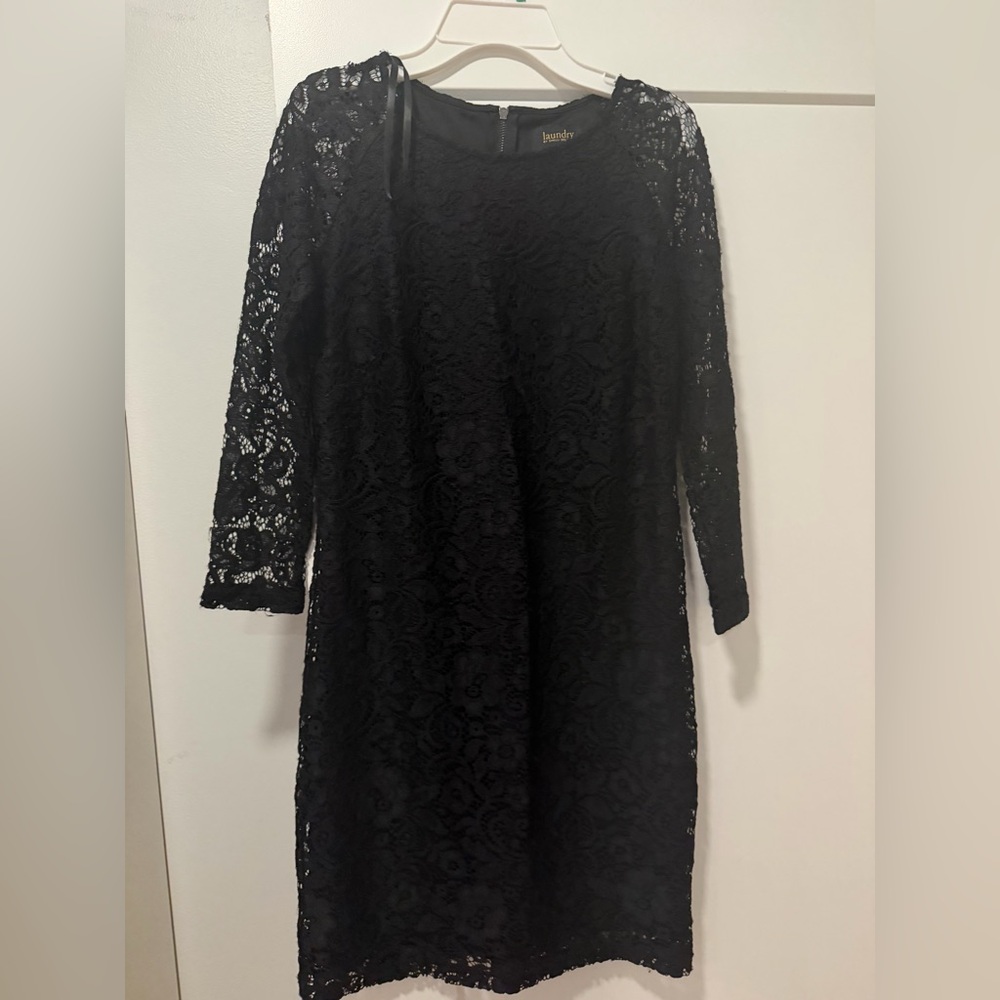 Black Lace Longsleeve Dress size 0